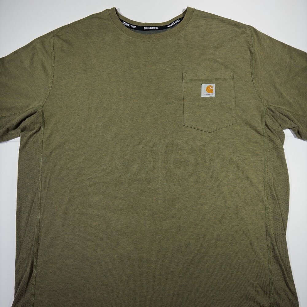 Carhartt Men's Short Sleeve Pocket T Shirt Olive Green *Excellent* - Size XL